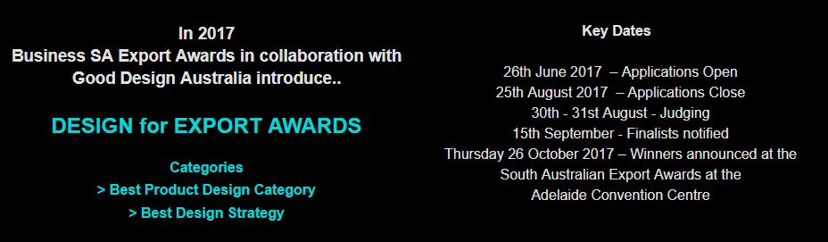 Design for Export Awards info